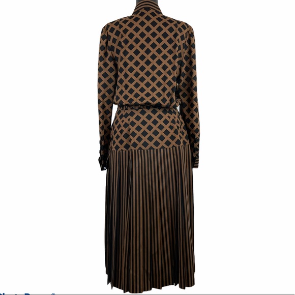 VTG Adele Simpson Multi Print Shirt Dress Size 10 - Picture 15 of 15